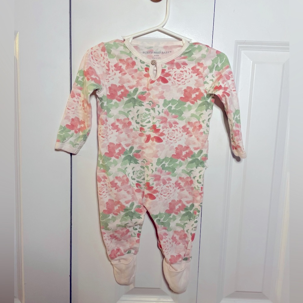 6-9M Burt’s Bees Baby Floral Onesie
